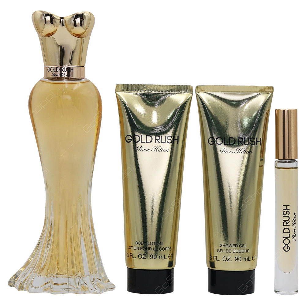Paris Hilton Gold Rush For Women Gift Set 4pcs
