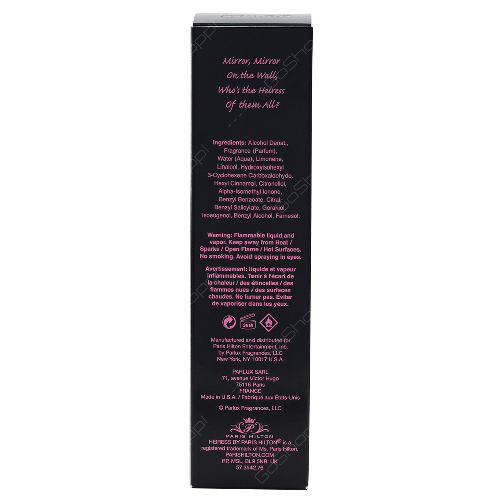 Paris Hilton Heiress For Women Eau De Parfum 100ml
