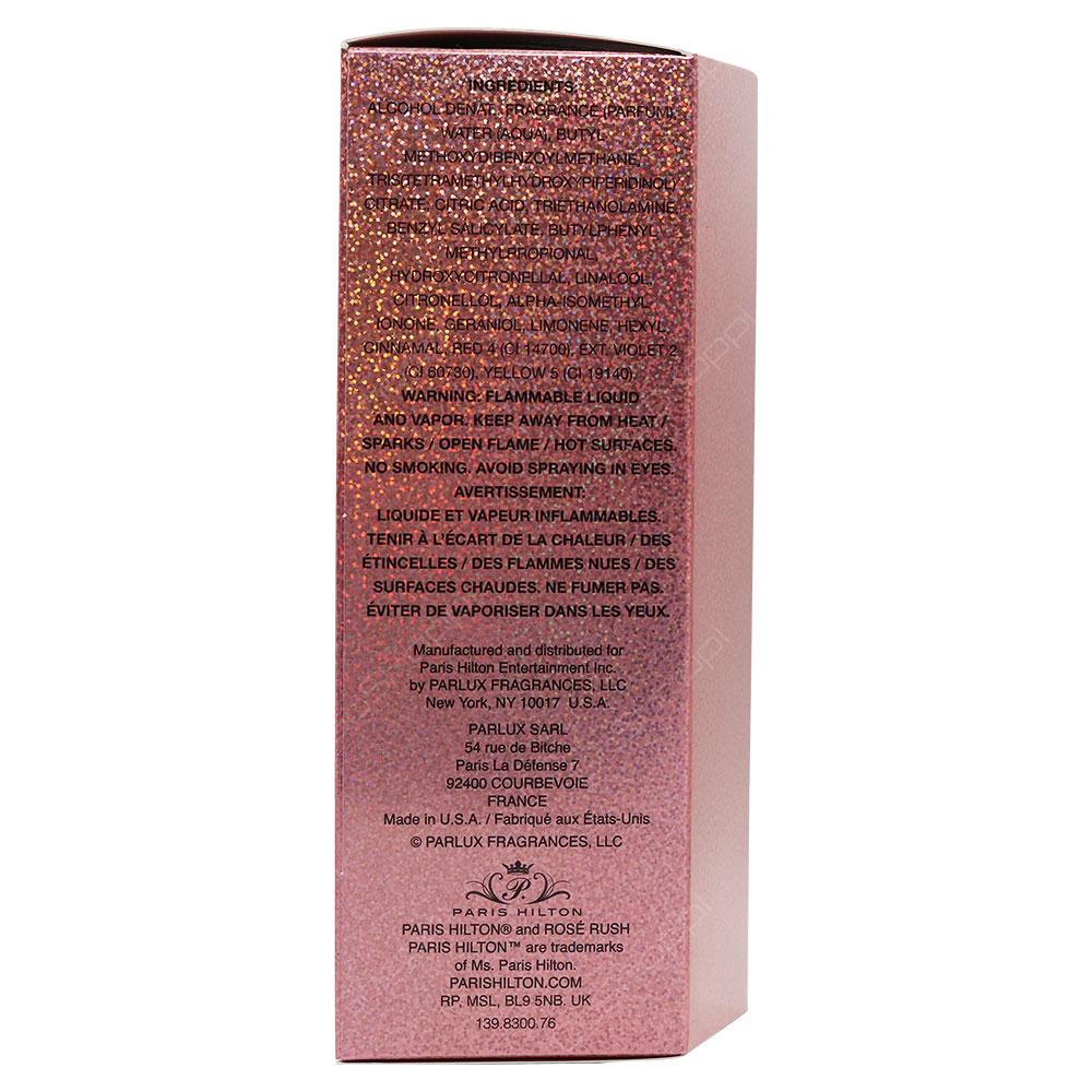 Paris Hilton Rose Rush For Women Eau De Parfum 100ml
