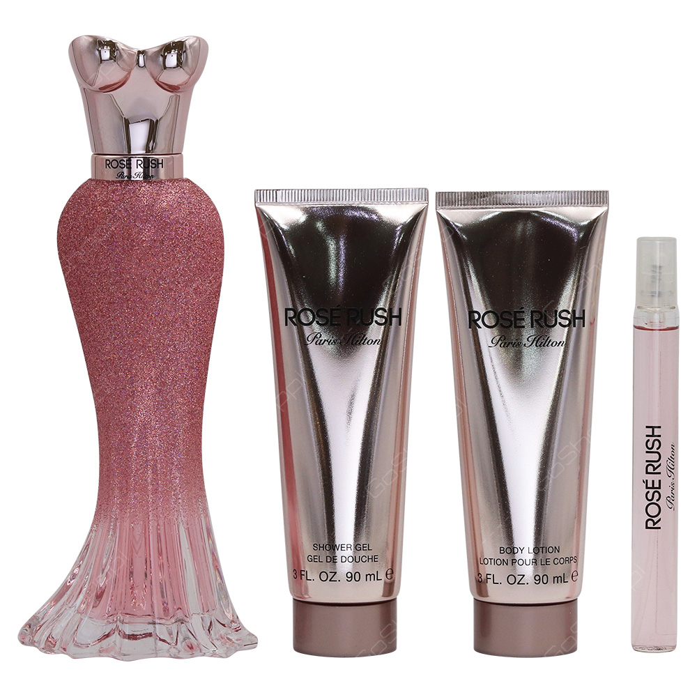Paris Hilton Rose Rush For Women Gift Set 4pcs