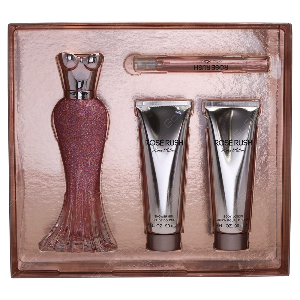 Paris Hilton Rose Rush For Women Gift Set 4pcs