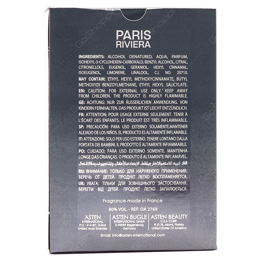 Paris Riviera Aventura For Men Eau De Toilette 100ml