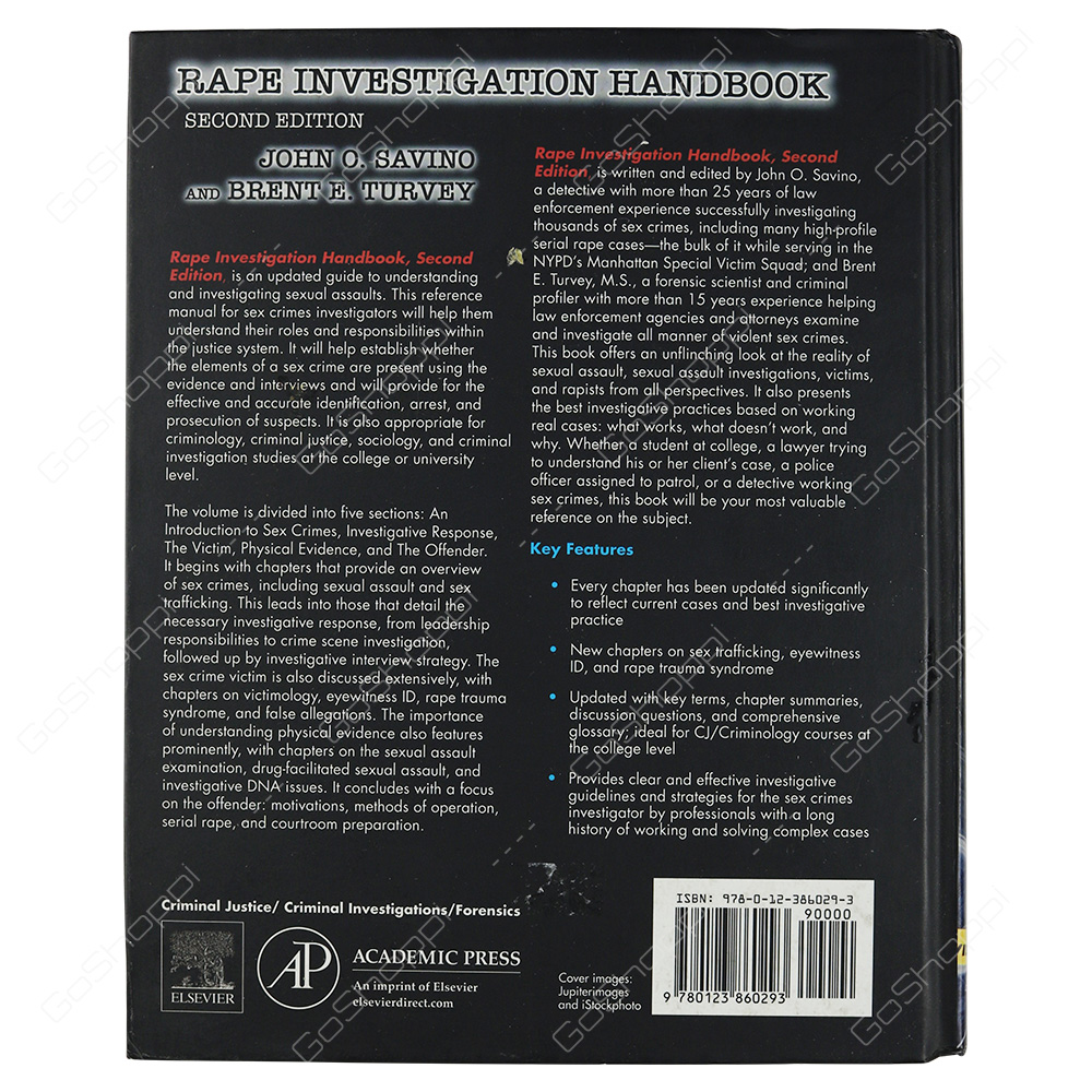Rape Investigation Handbook By John O. Savino