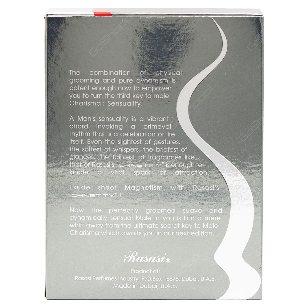 Rasasi Chastity Pour Homme Eau De Parfum 100ml