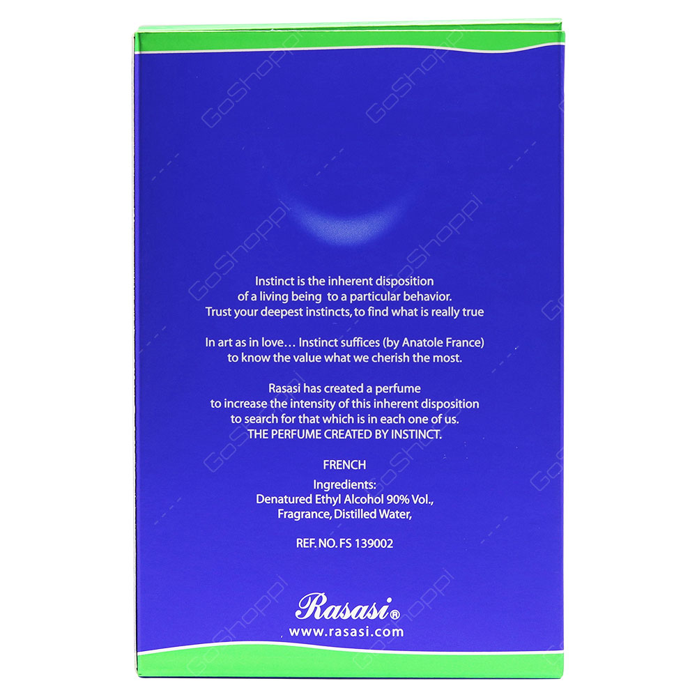 Rasasi Instincts Pour Homme Eau De Parfum 90ml