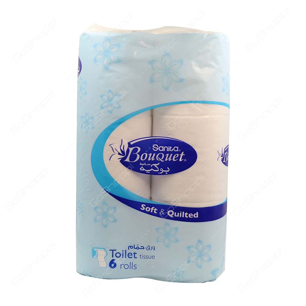 Sanita Bouquet Soft and Quilled Toilet Tissue 6 Rolls