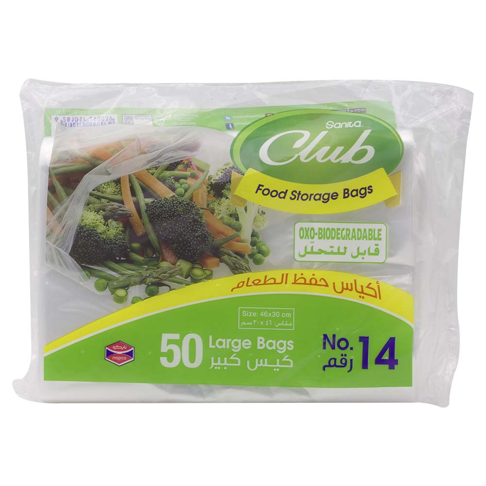 Sanita Club Food Storage Bags Large 50pcs