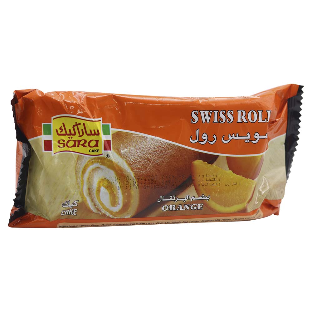 Sara Cake Swiss Roll Orange Cake 150g