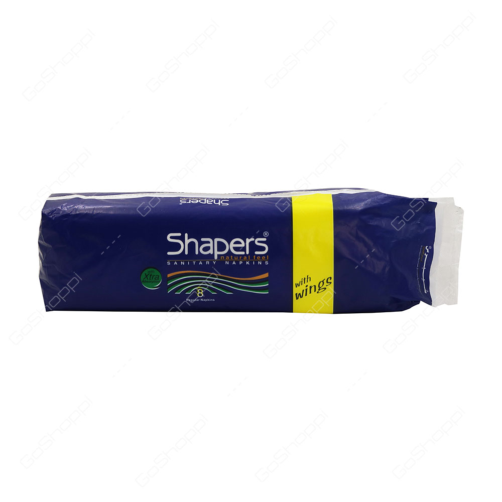 Shapers Natural Feel Sanitary Napkins with Wings 8 Pads