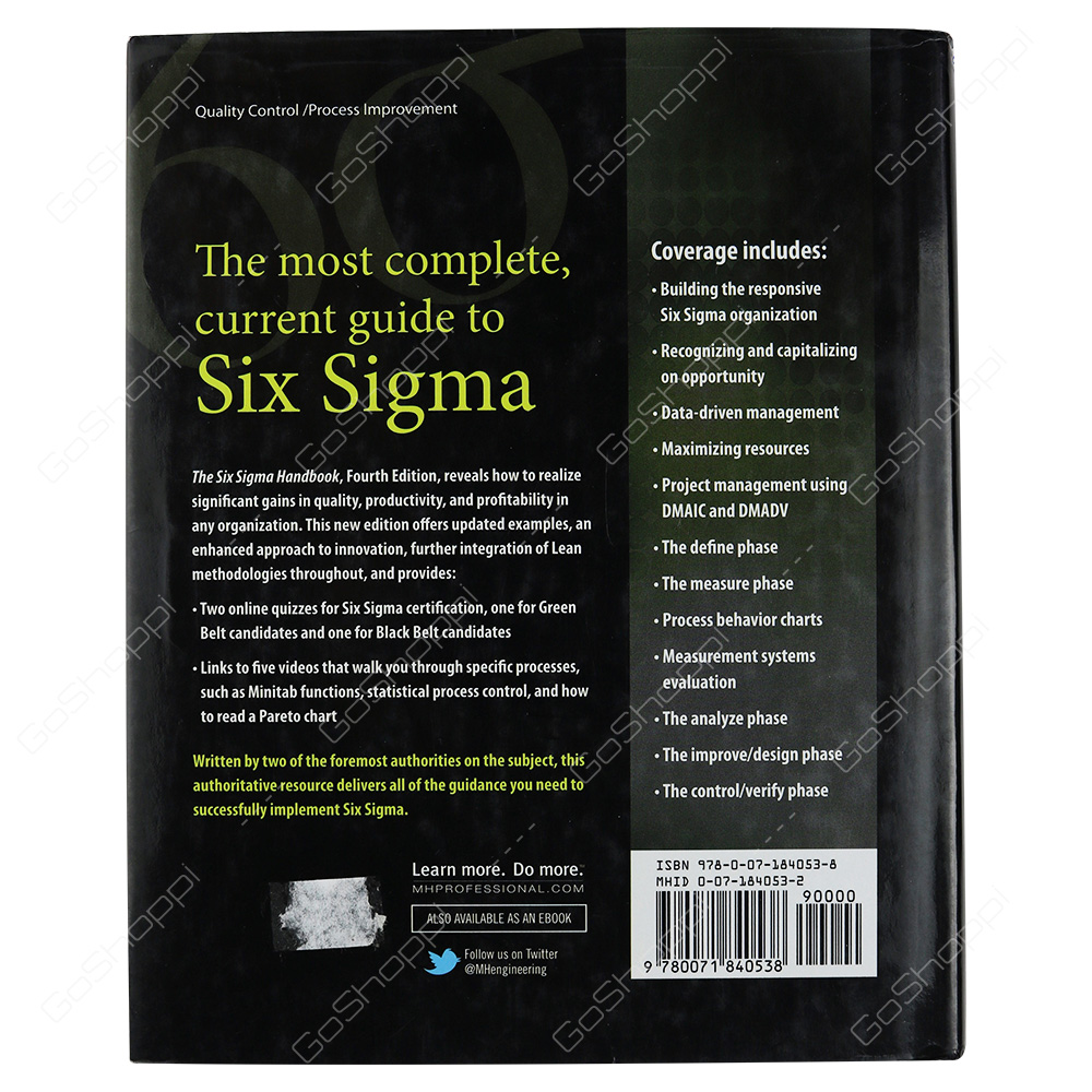 Six Sigma Handbook Fourth Edition By Thomas Pyzdek Buy Online