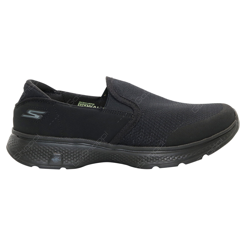Skechers Go Walk 4 - Contain Walking Shoes For Men - Black - 54171-BBK ...