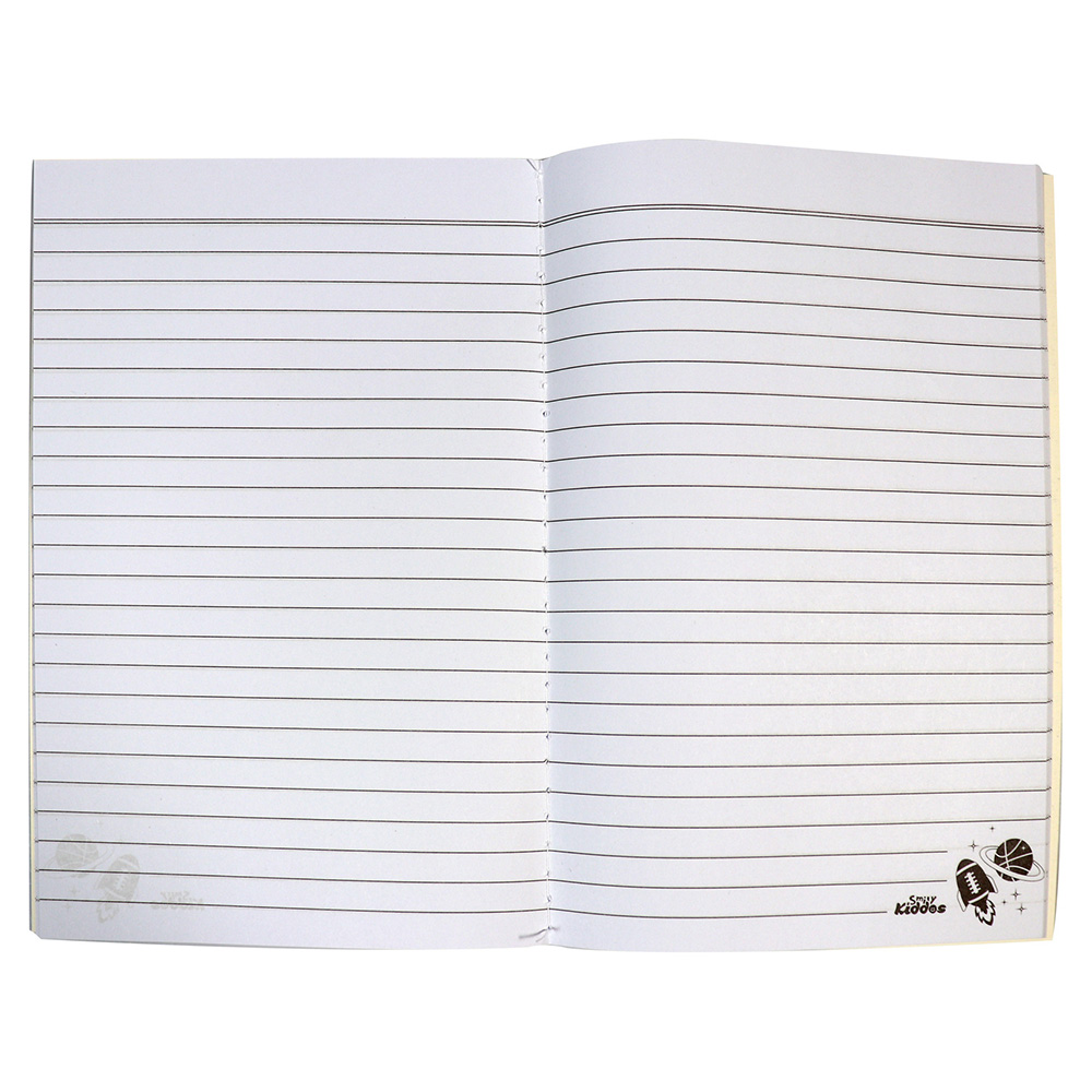 Smily A5 Lined Exercise Notebook - Black