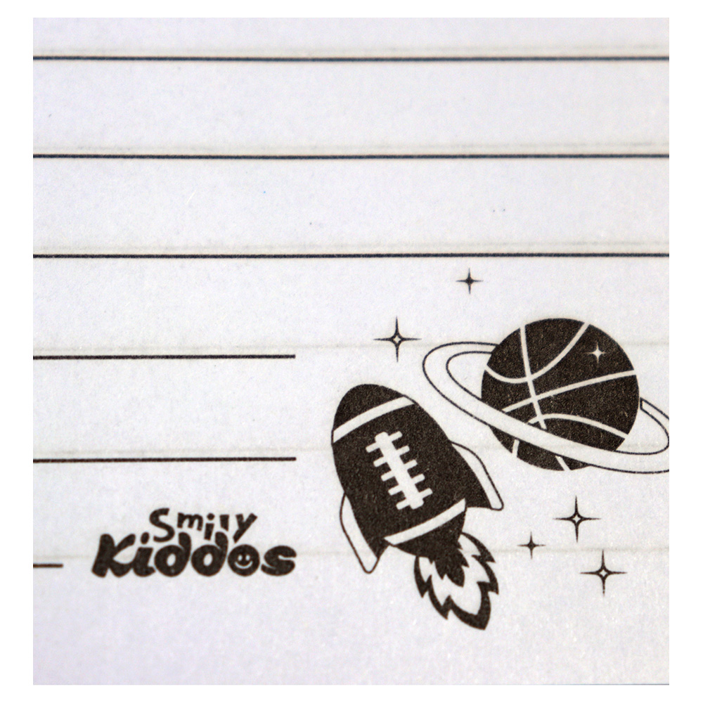 Smily A5 Lined Exercise Notebook - Black