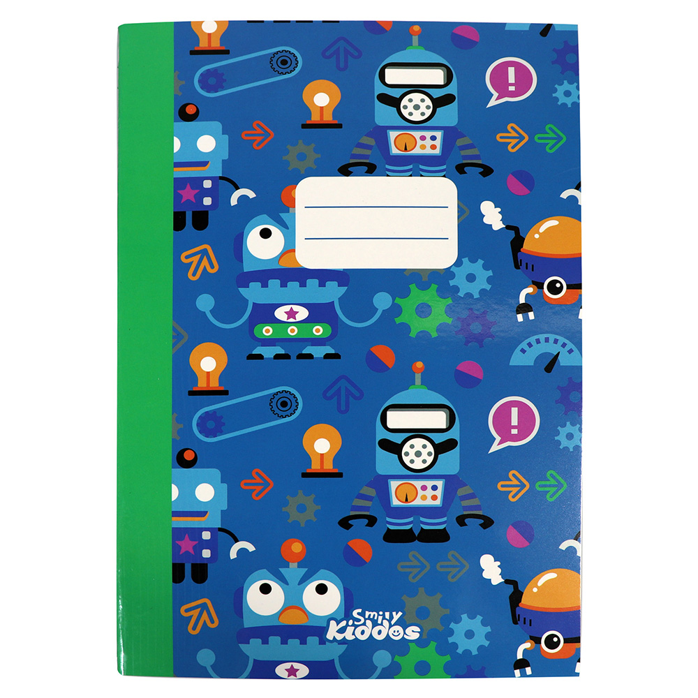 Smily A5 Lined Exercise Notebook - Blue