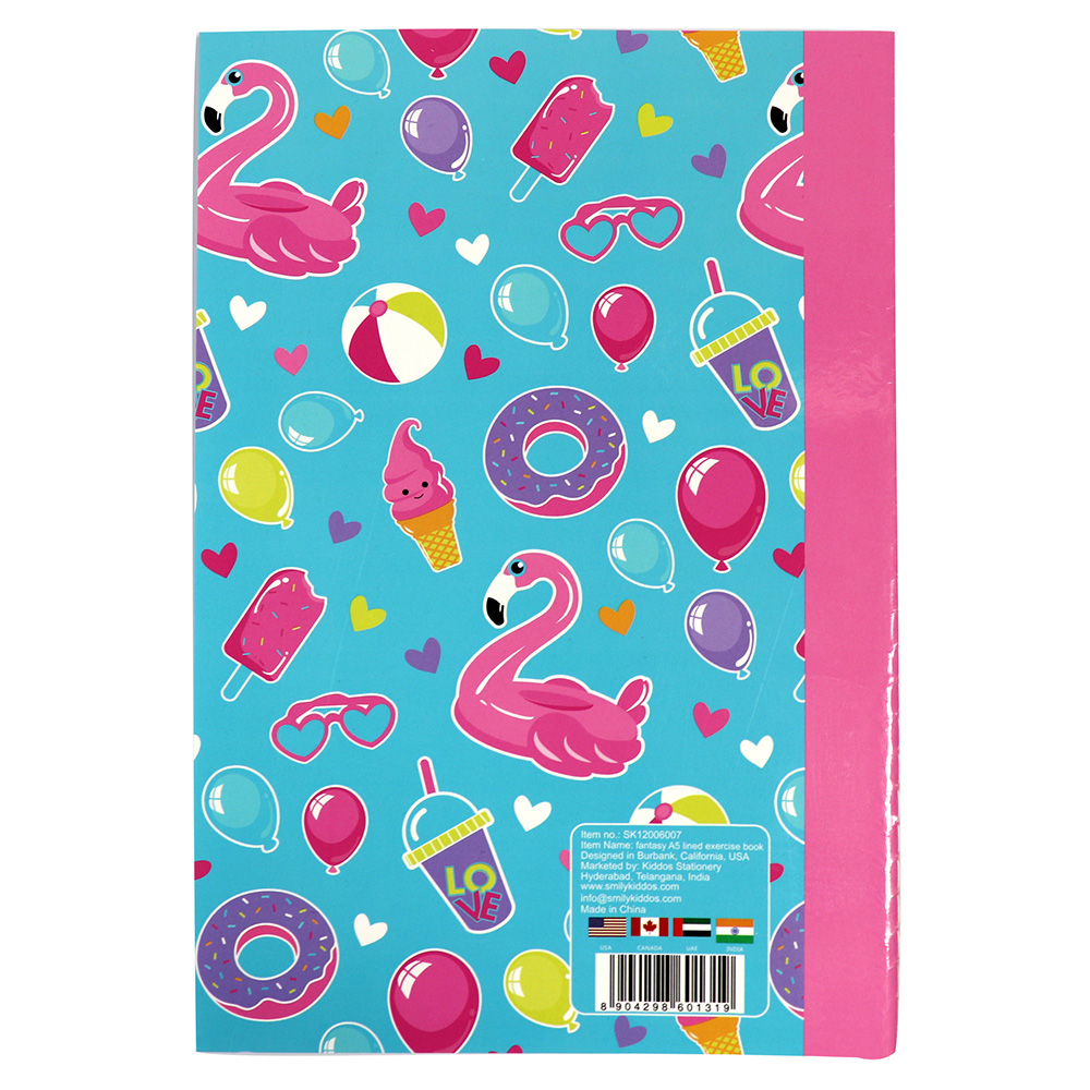 Smily A5 Lined Exercise Notebook - Light Blue