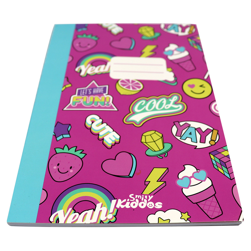 Smily A5 Lined Exercise Notebook - Pink