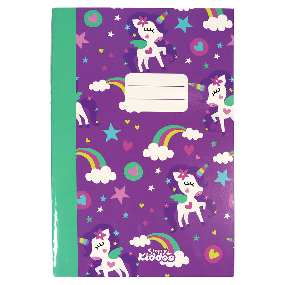 Smily A5 Lined Exercise Notebook - Purple