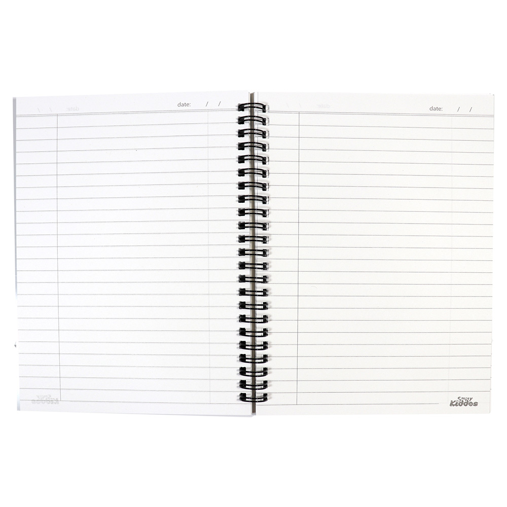 Smily A5 Lined Notebook - Black