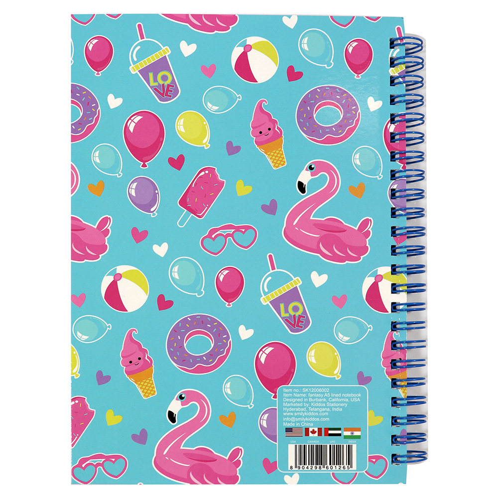 Smily A5 Lined Notebook - Light Blue