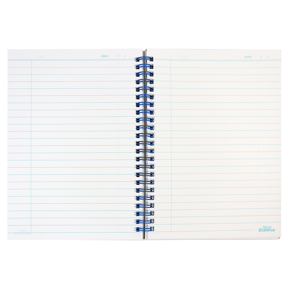 Smily A5 Lined Notebook - Light Blue
