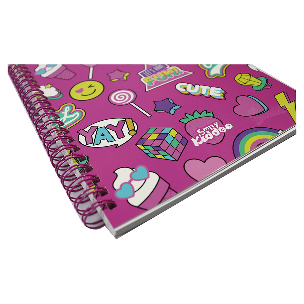 Smily A5 Lined Notebook - Pink