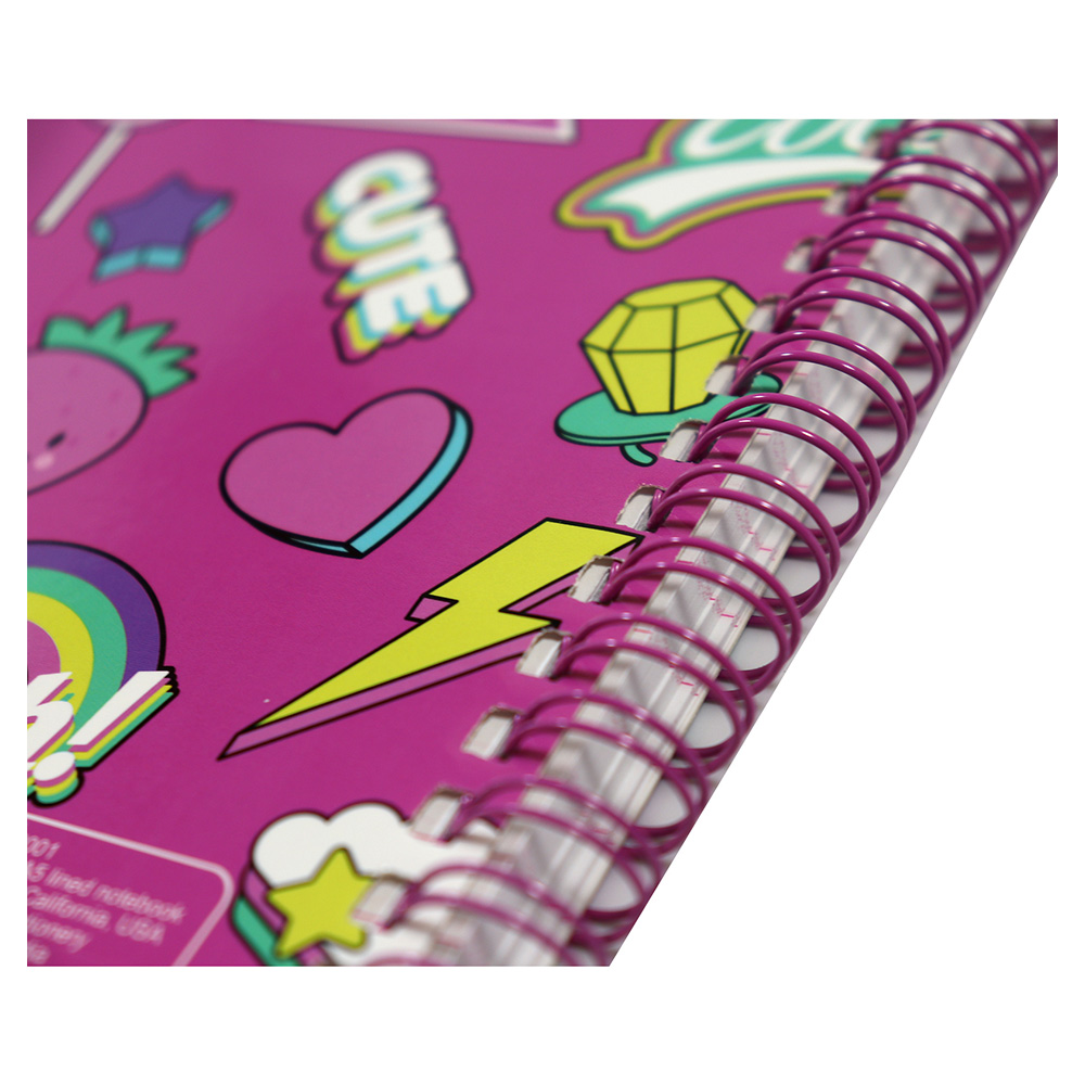 Smily A5 Lined Notebook - Pink