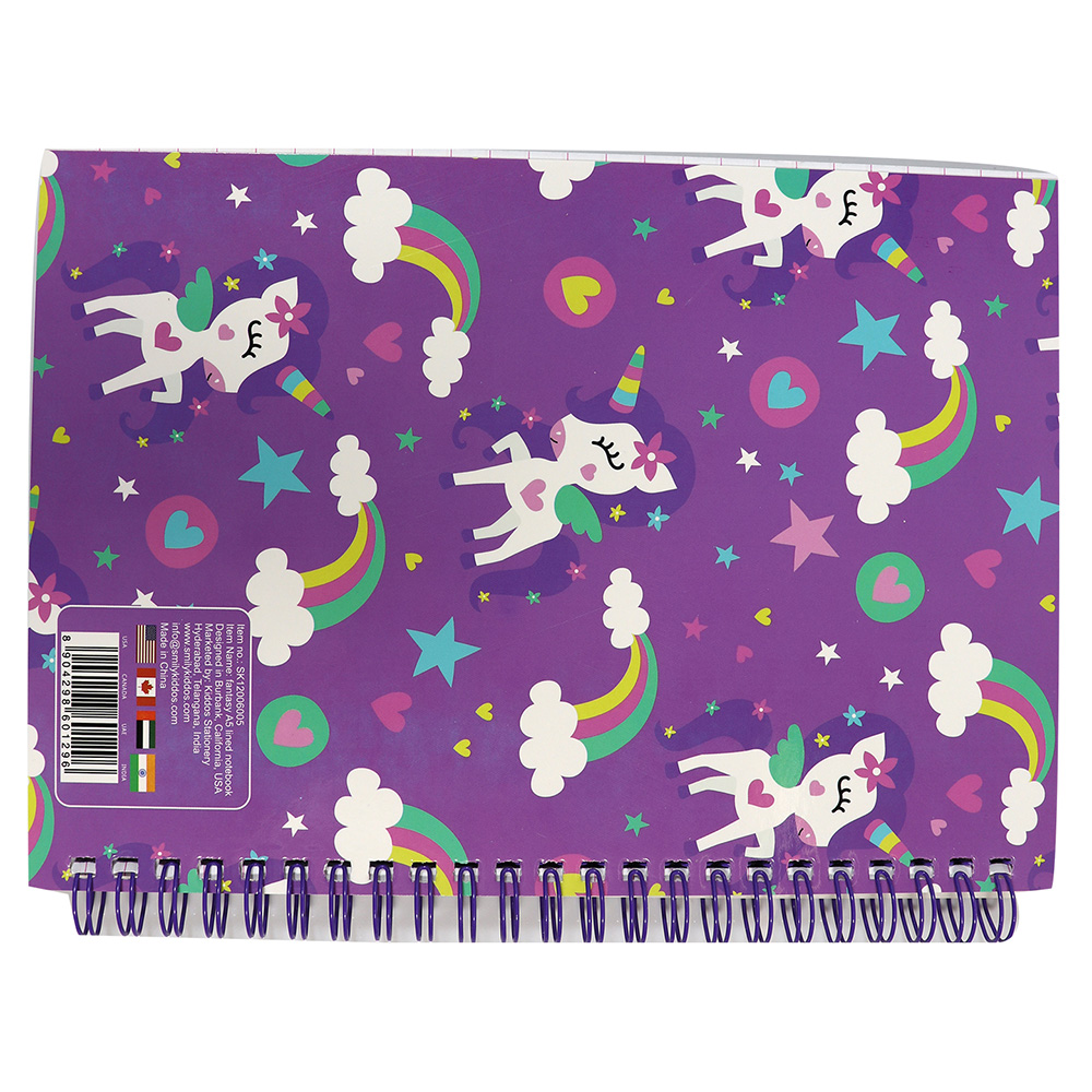 Smily A5 Lined Notebook - Purple