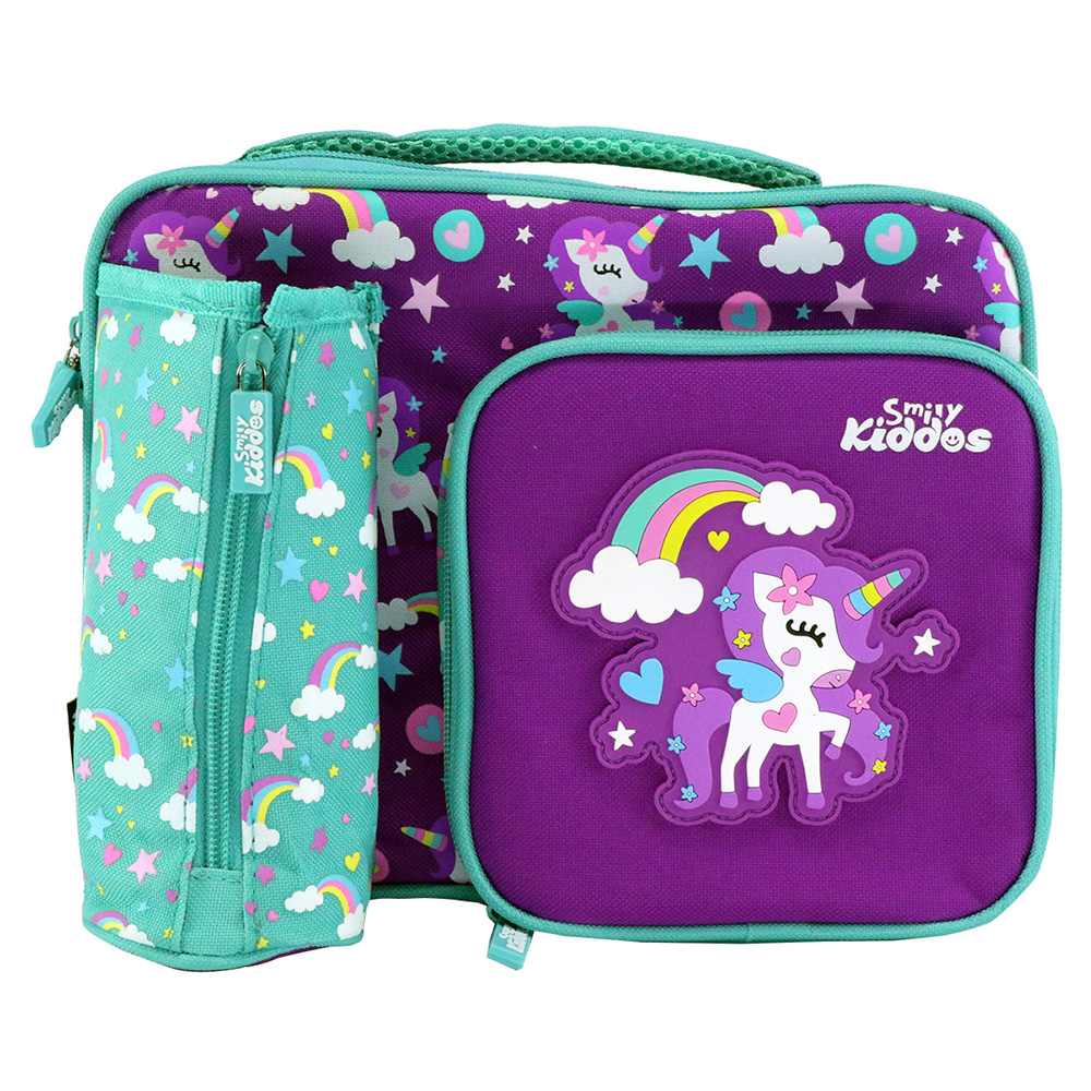 Smily Multi Compartment Lunch Bag - Pink