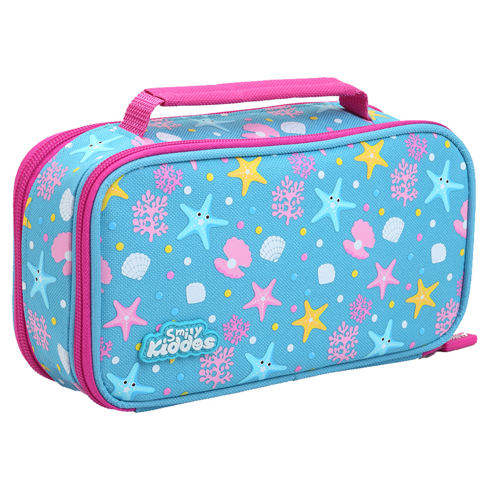 Smily Multipurpose Pencil Case - Light Blue