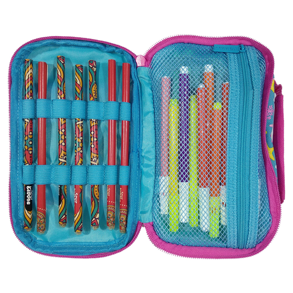 Smily Multipurpose Pencil Case - Light Blue