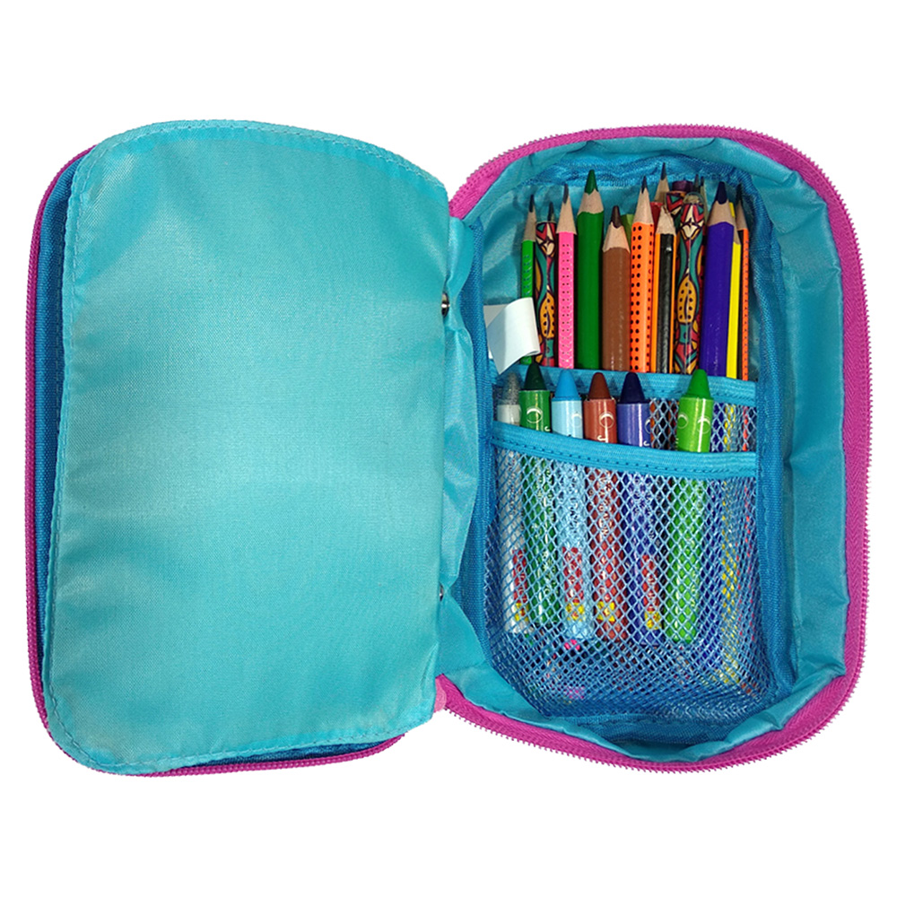 Smily Multipurpose Pencil Case - Light Blue