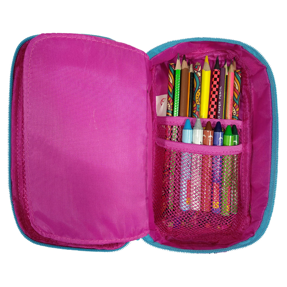 Smily Multipurpose Pencil Case - Pink