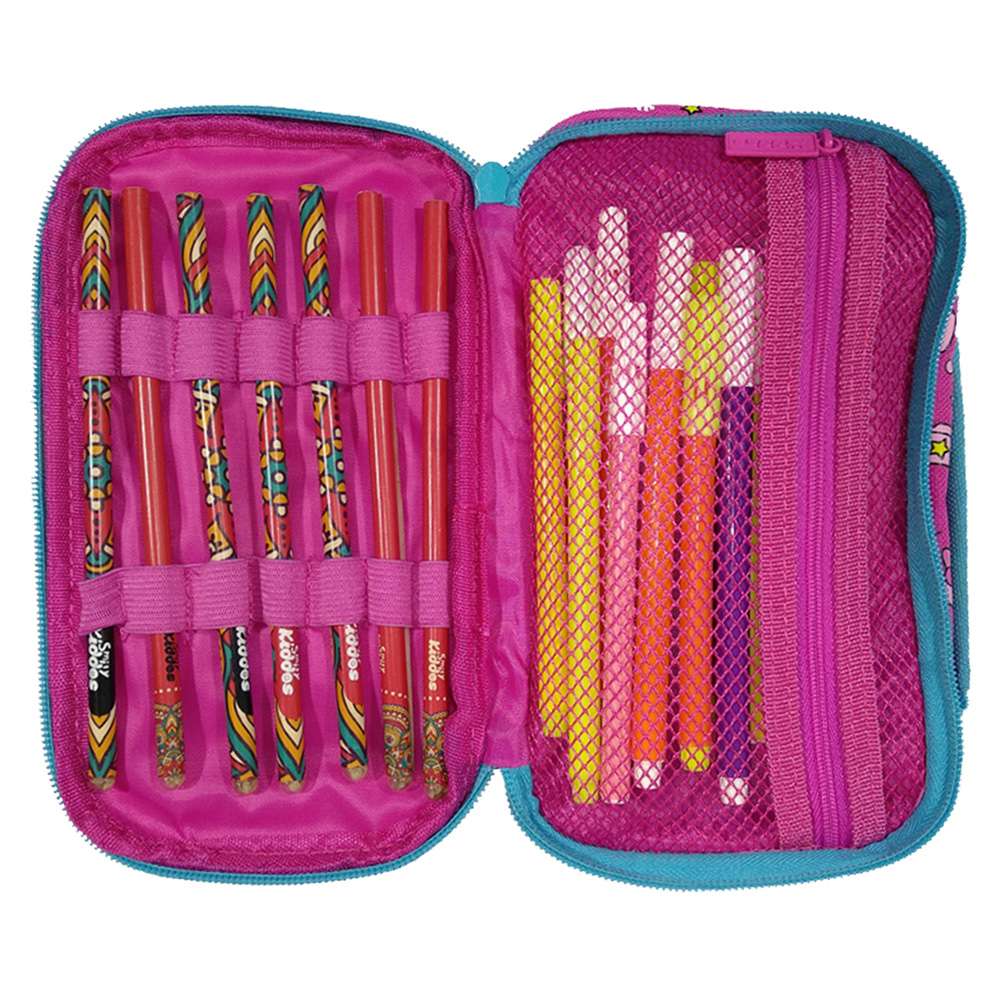 Smily Multipurpose Pencil Case - Pink