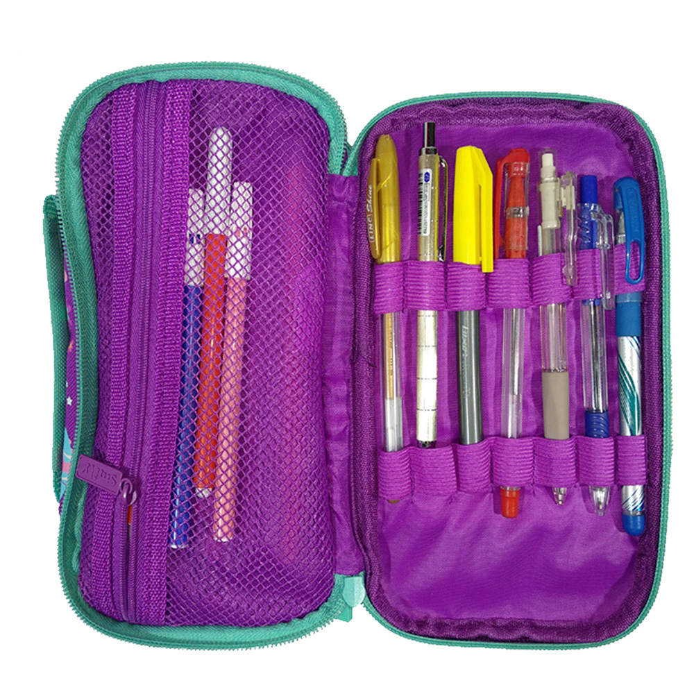 Smily Multipurpose Pencil Case - Purple