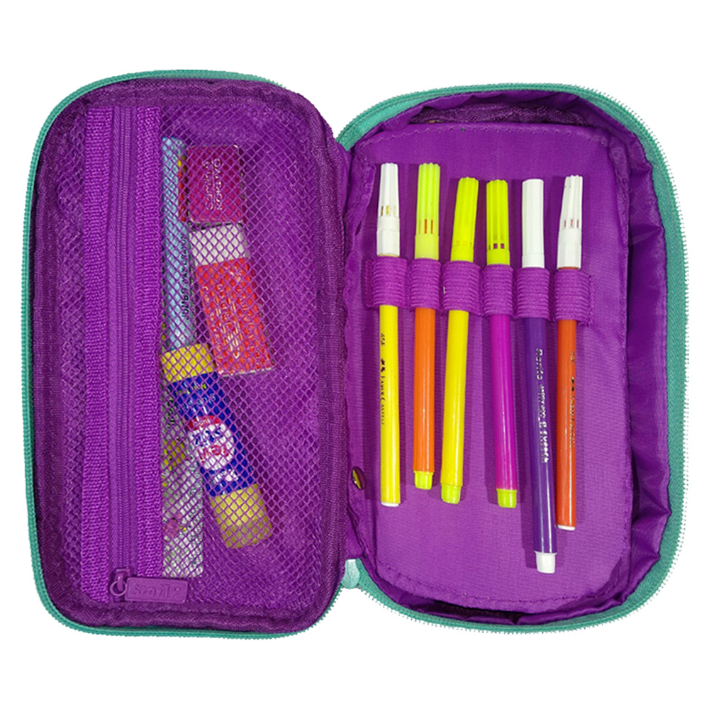 Smily Multipurpose Pencil Case - Purple