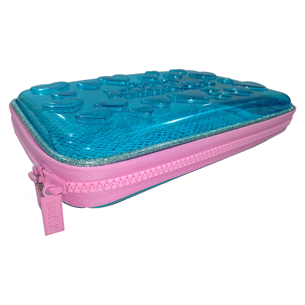 Smily PVC Pencil Case - Light Blue