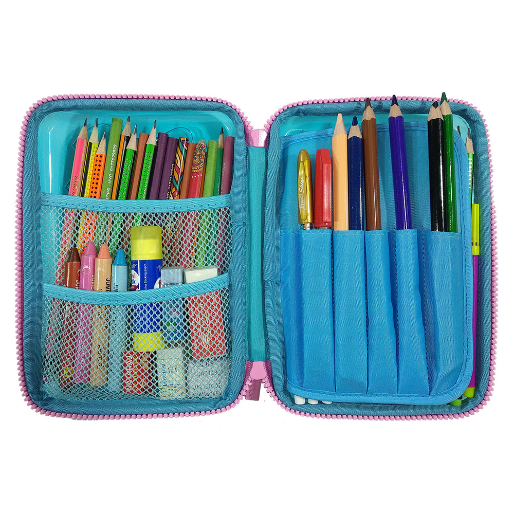 Smily PVC Pencil Case - Light Blue