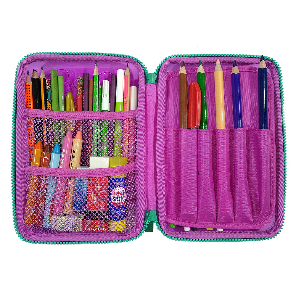Smily PVC Pencil Case - Purple