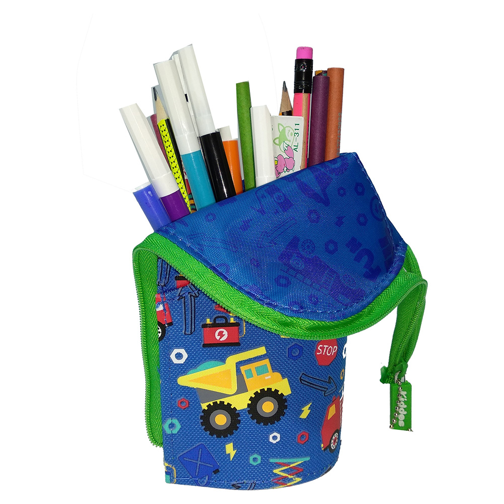 Smily Pen Holder Case - Blue