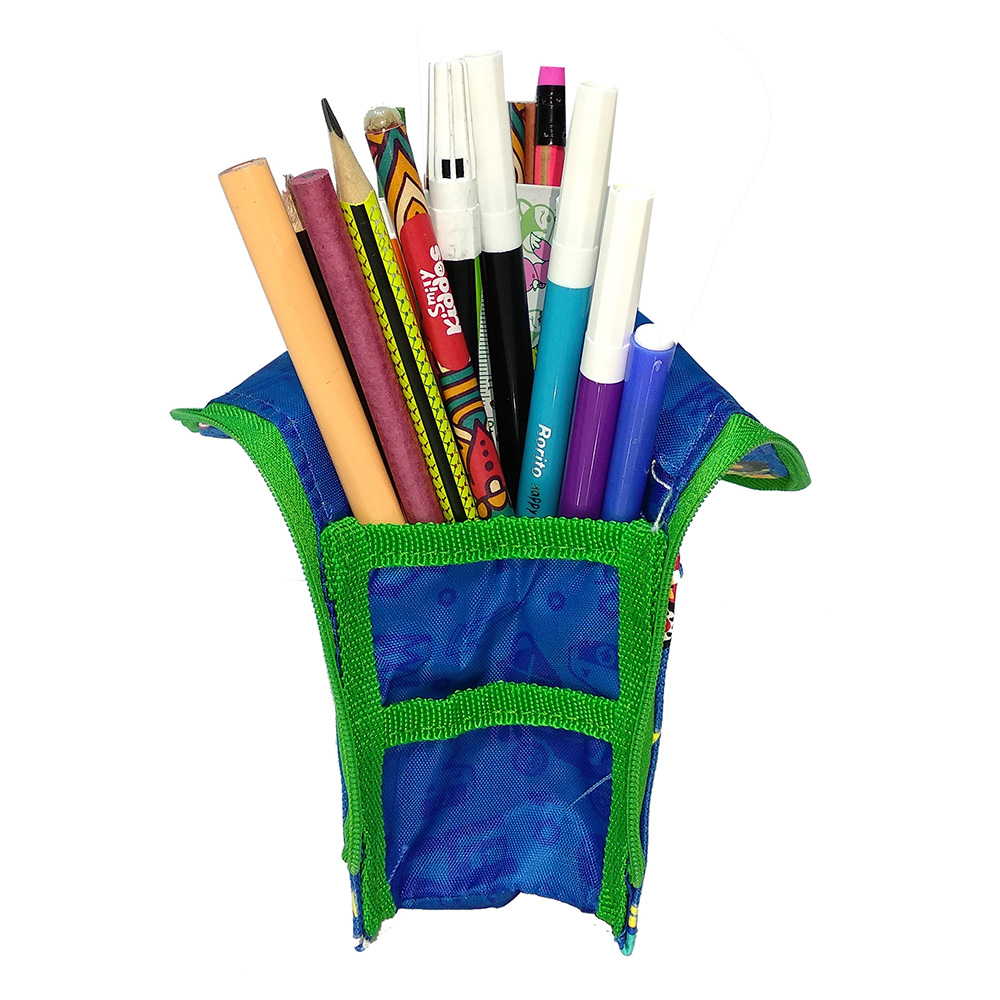 Smily Pen Holder Case - Blue