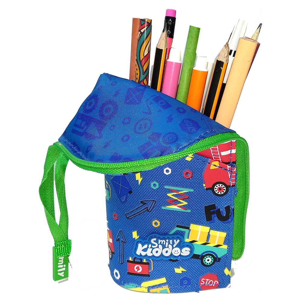 Smily Pen Holder Case - Blue