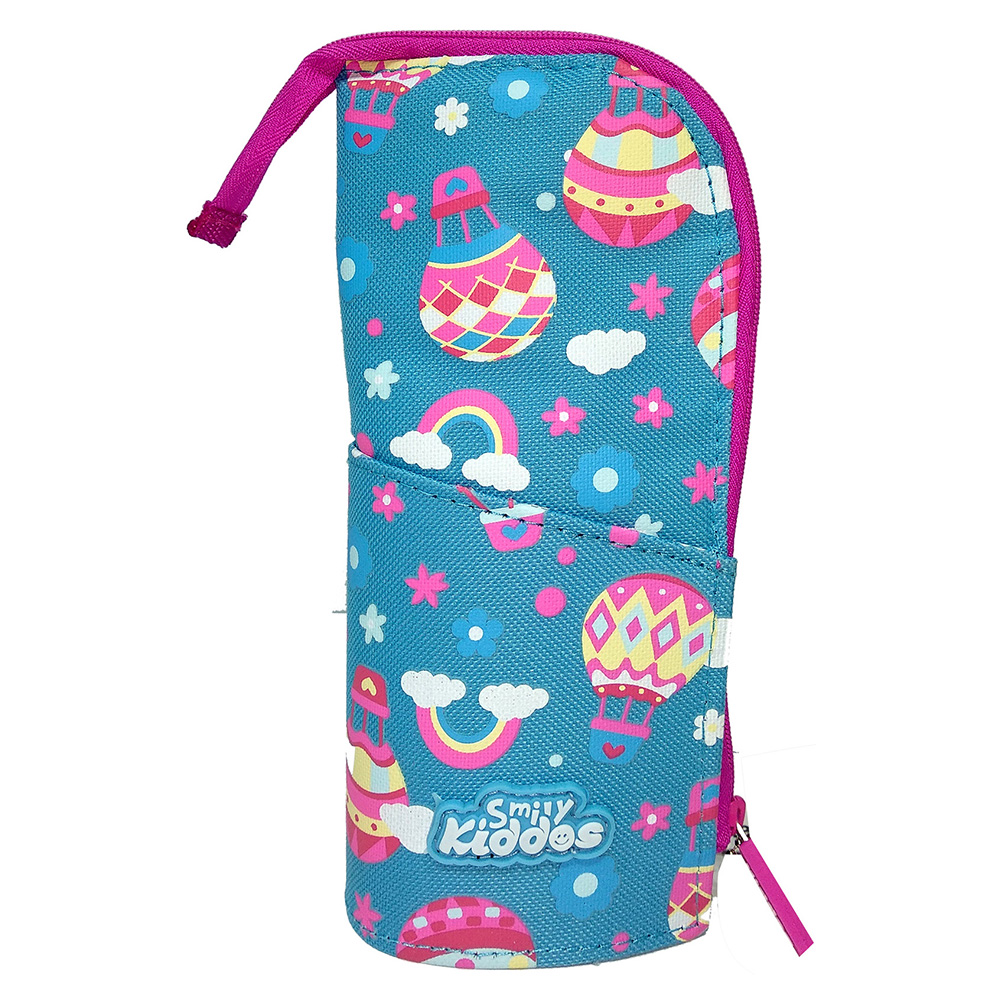 Smily Pen Holder Case - Light Blue