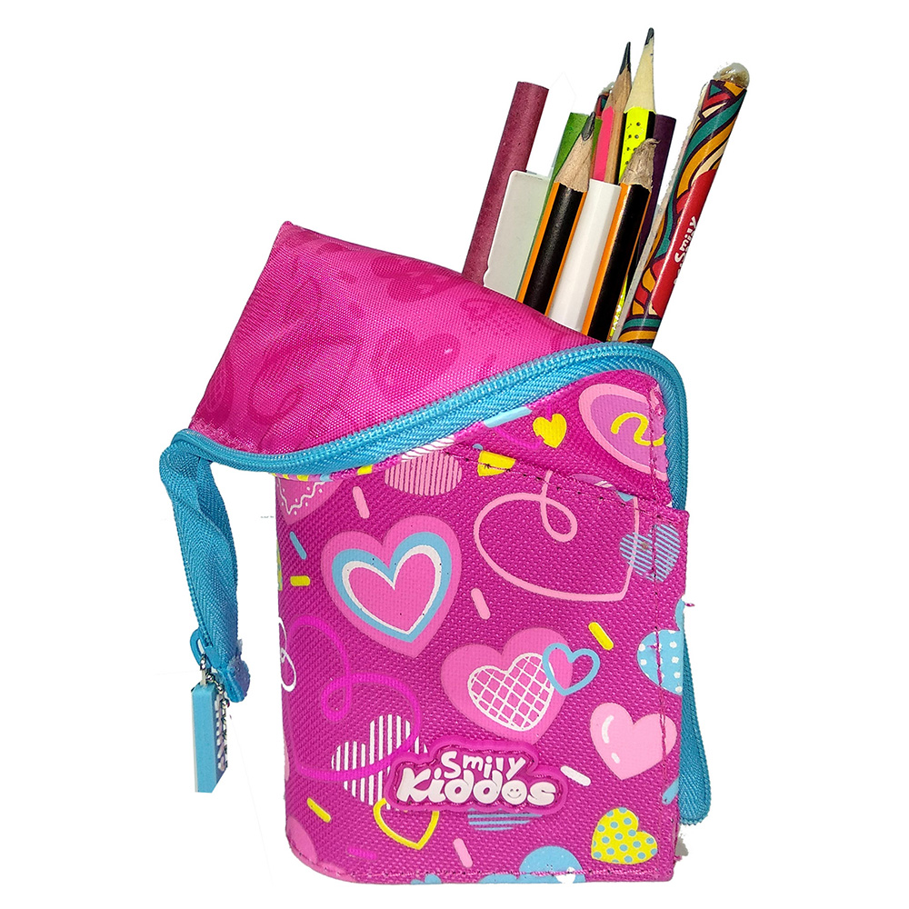 Smily Pen Holder Case - Pink