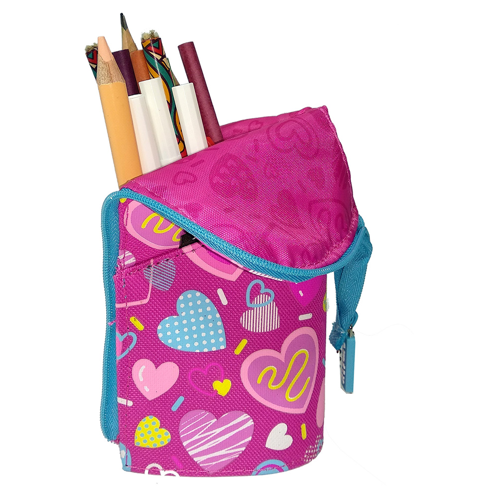 Smily Pen Holder Case - Pink