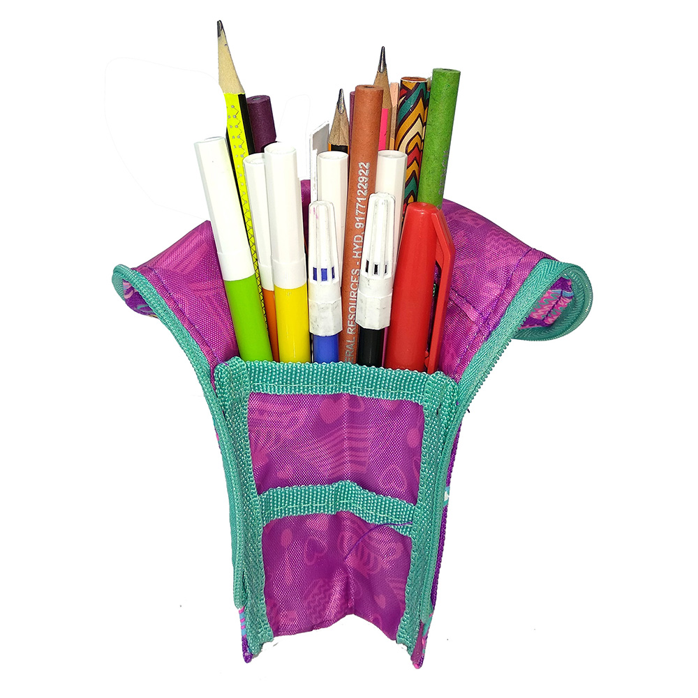 Smily Pen Holder Case - Purple