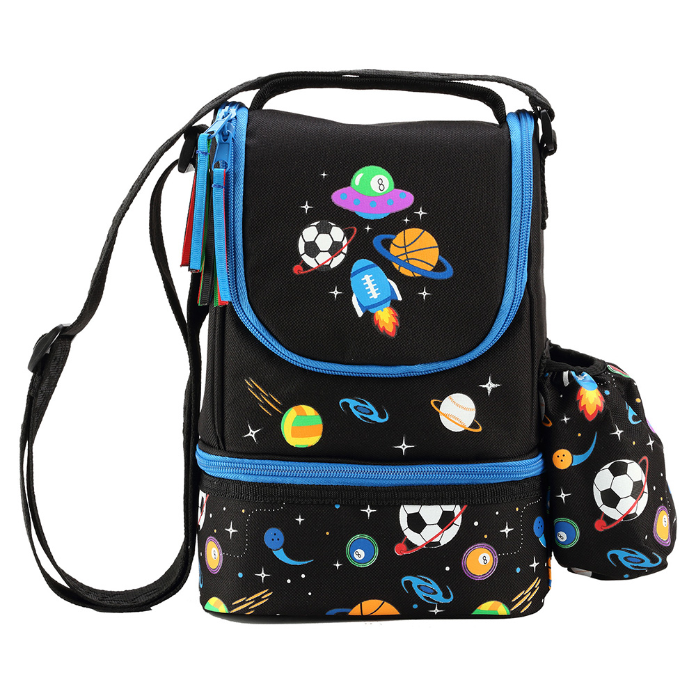 Smily Strap Lunch Bag - Black