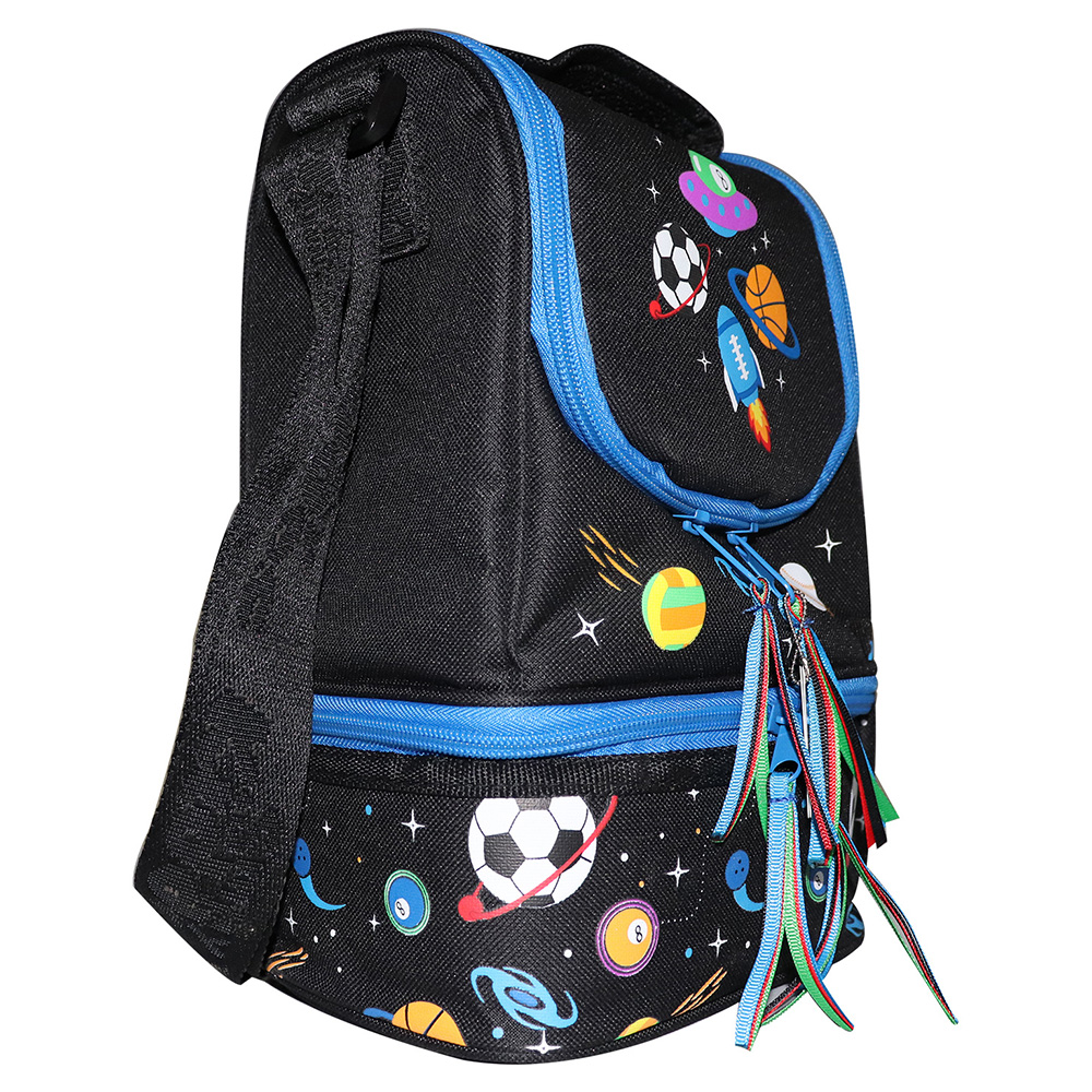 Smily Strap Lunch Bag - Black
