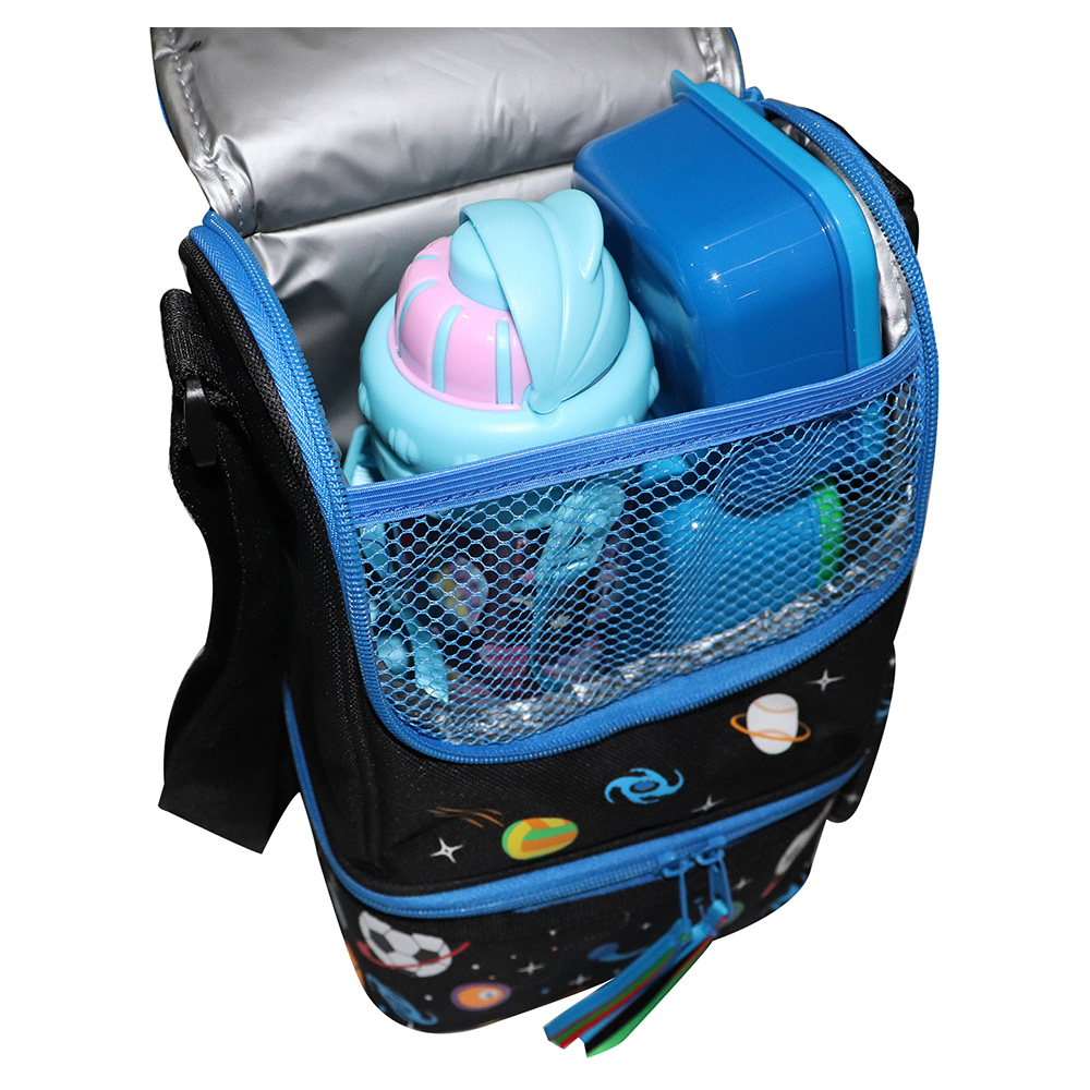 Smily Strap Lunch Bag - Black