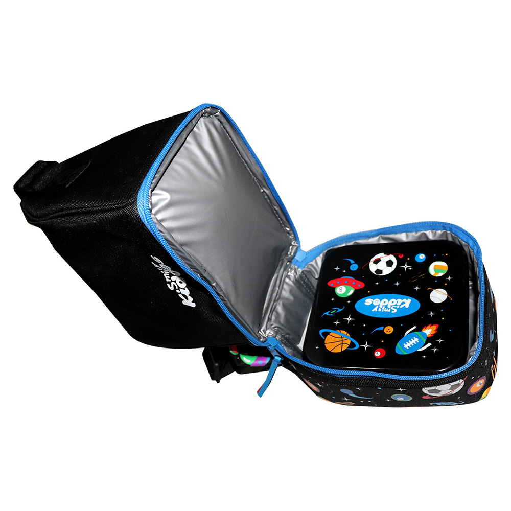 Smily Strap Lunch Bag - Black