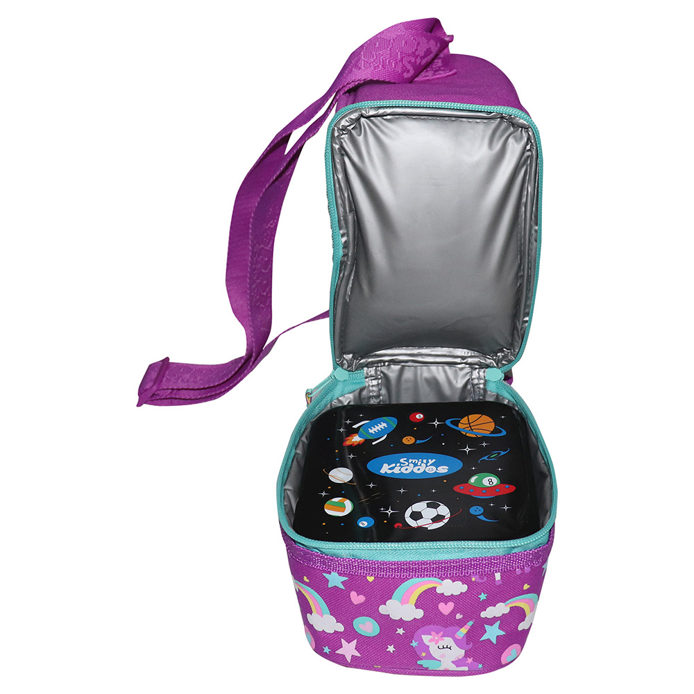 Smily Strap Lunch Bag - Purple